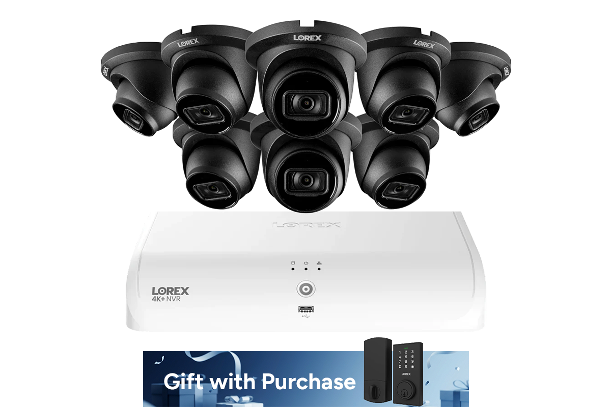 Système filaire Lorex Fusion Series 4K+ 16 canaux (8 filaires + 8 Fusion Wi-Fi) 2 To avec caméras dôme IP filaires 4K A14