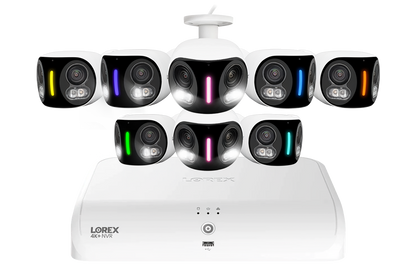 Lorex Fusion Series 4K+ 16 Channel (8 Wired + 8 Fusion Wi-Fi) 2TB Wired System with H20 Wired 4K IP Dual Lens Cameras