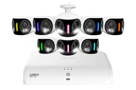 Lorex Fusion Series 4K+ 16 Channel (8 Wired + 8 Fusion Wi-Fi) 2TB Wired System with H20 Wired 4K IP Dual Lens Cameras