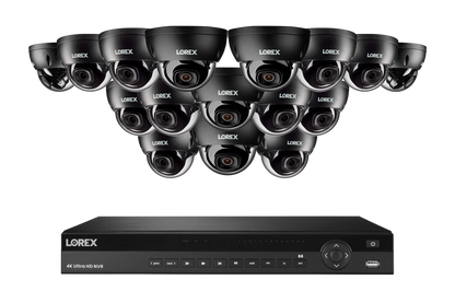 Lorex Elite Series NVR with A10 IP Dome Cameras - 4K 16-Channel 6TB Wired System