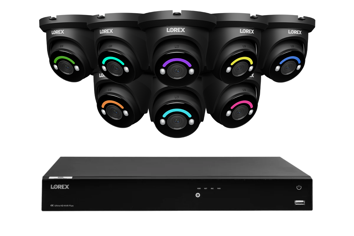 Lorex Fusion Series 4K 16 Camera Capable (Wired or Fusion Wi-Fi) 4TB Wired NVR System with H12 Wired 4K IP Dome Cameras