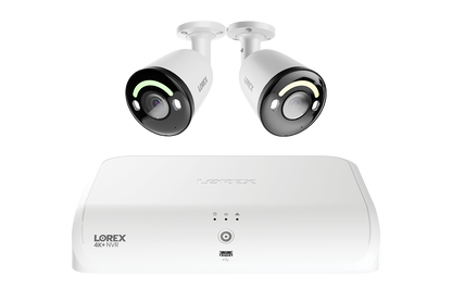 Lorex Classic 4K+ 12MP 16 Channel 2TB Wired NVR System with Smart Security Lighting Bullet IP Cameras