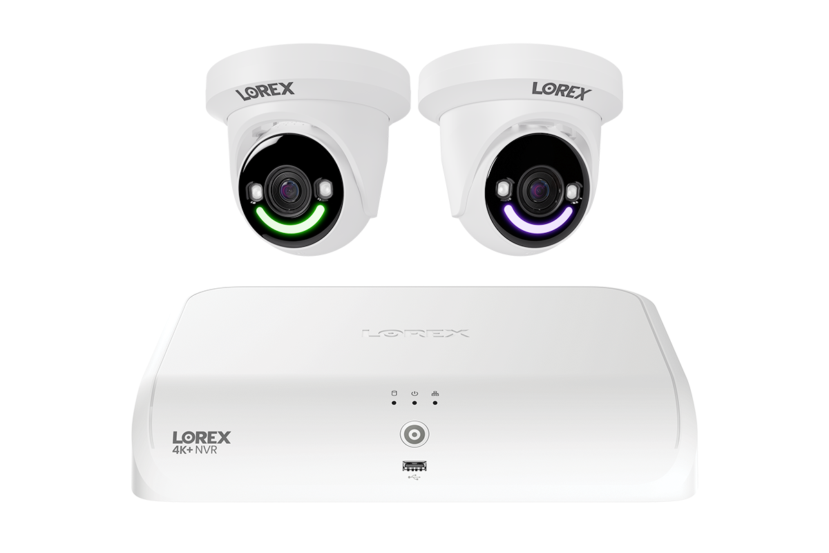Lorex Classic 4K+ 12MP 16 Channel 2TB Wired NVR System with Smart Security Lighting Turret IP Cameras