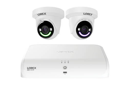 Lorex Classic 4K+ 12MP 16 Channel 2TB Wired NVR System with Smart Security Lighting Turret IP Cameras