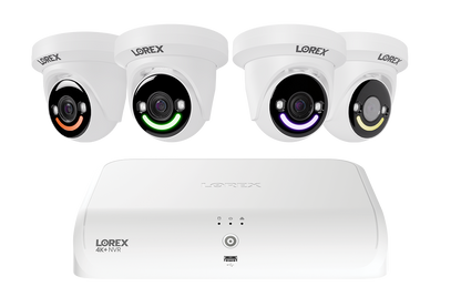 Lorex Classic 4K+ 12MP 16 Channel 2TB Wired NVR System with Smart Security Lighting Turret IP Cameras