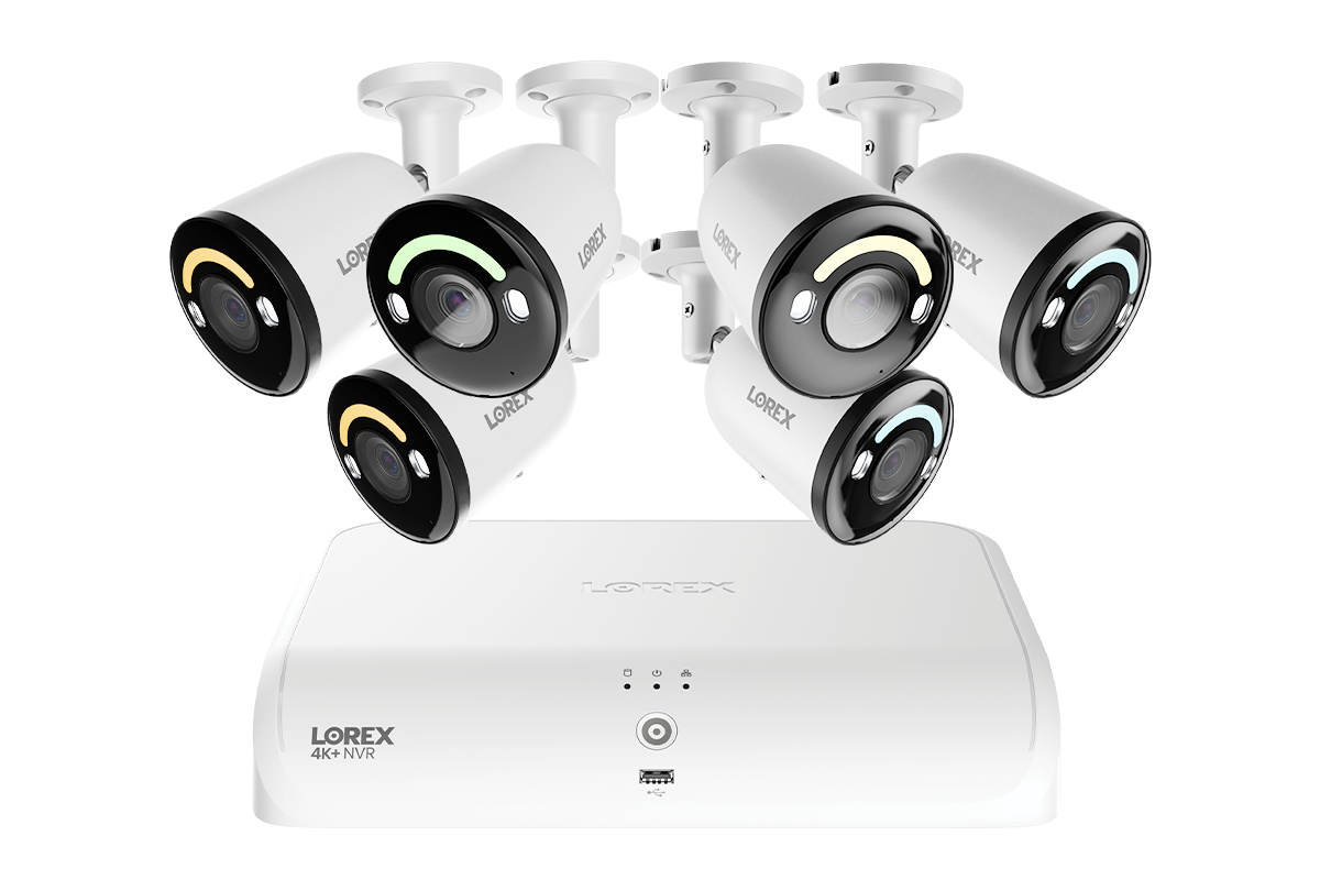 Lorex Classic 4K+ 12MP 16 Channel 2TB Wired NVR System with Smart Security Lighting Bullet IP Cameras