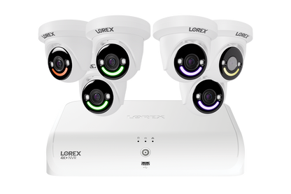 Lorex Classic 4K+ 12MP 16 Channel 2TB Wired NVR System with Smart Security Lighting Turret IP Cameras