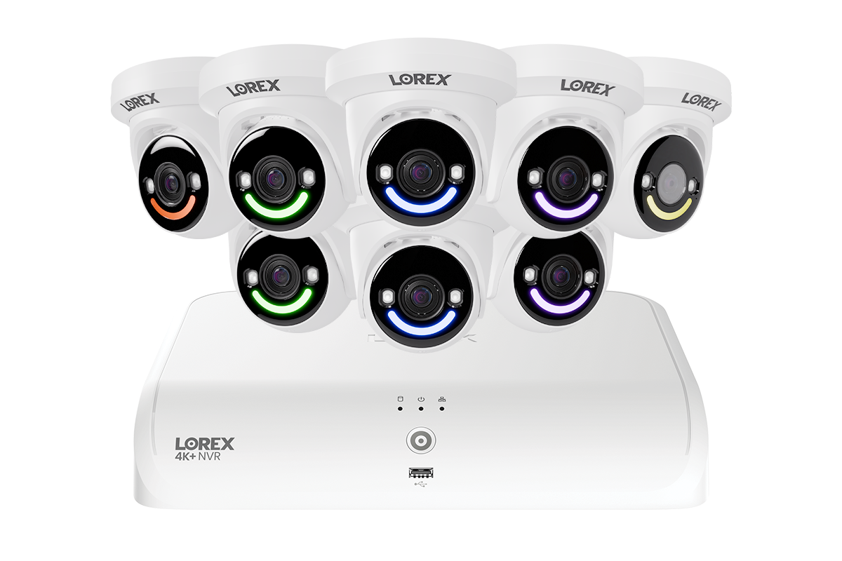 Lorex Classic 4K+ 12MP 16 Channel 2TB Wired NVR System with Smart Security Lighting Turret IP Cameras