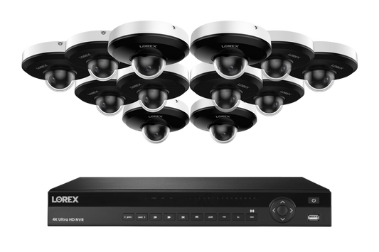 Lorex Elite Series 4K 16 Channel 6TB Wired System with P2 Wired 2K IP Mini PTZ Cameras