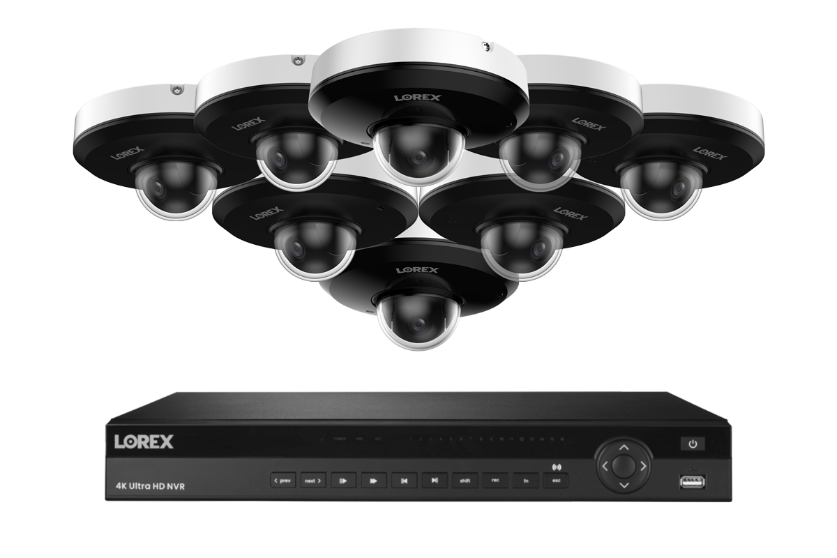 Lorex Elite Series 4K 16 Channel 6TB Wired System with P2 Wired 2K IP Mini PTZ Cameras