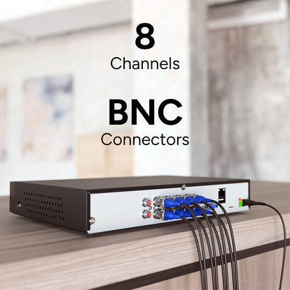 Enregistreur vidéo numérique 8 canaux de 128 Go Lorex Connect avec quatre caméras tourelles analogiques 1080p