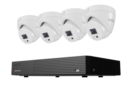 Lorex Connect T Series 1080p 8-Channel Wired DVR System with Four T1 1080p Turret Security Cameras - 128GB