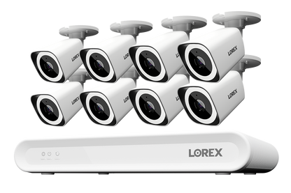 Lorex Connect V Series 4K 8-Channel Wired NVR System with V3 4K PoE Bullet Cameras - 1TB