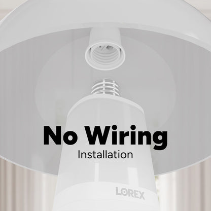 Lorex Connect 2K Wi-Fi Smart Lightbulb Pan-Tilt Camera