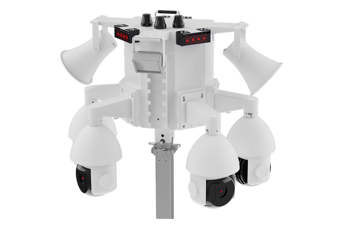 Mobile (Solar-Powered) Security Camera Trailer System for Off-Grid Job Sites - ST1101