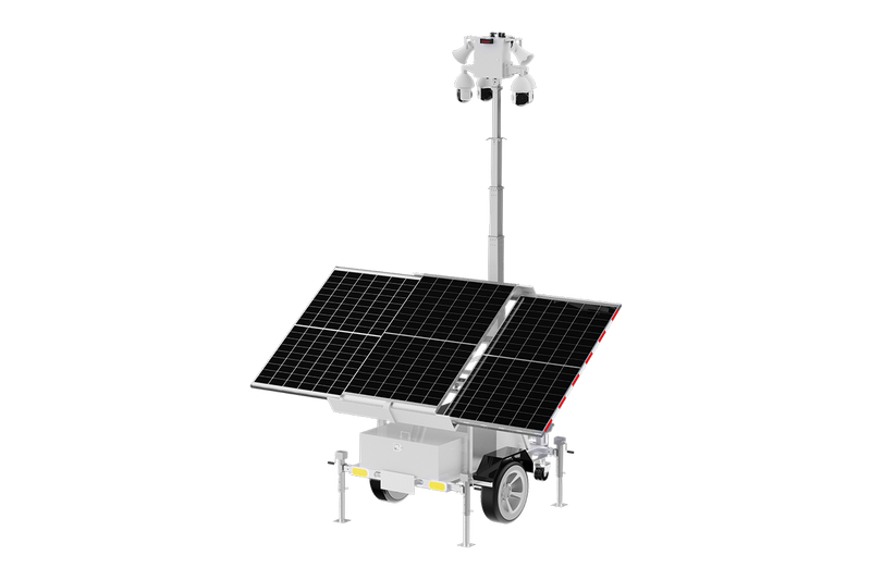 Mobile (Solar-Powered) Security Camera Trailer System for Off-Grid Job Sites - ST1101