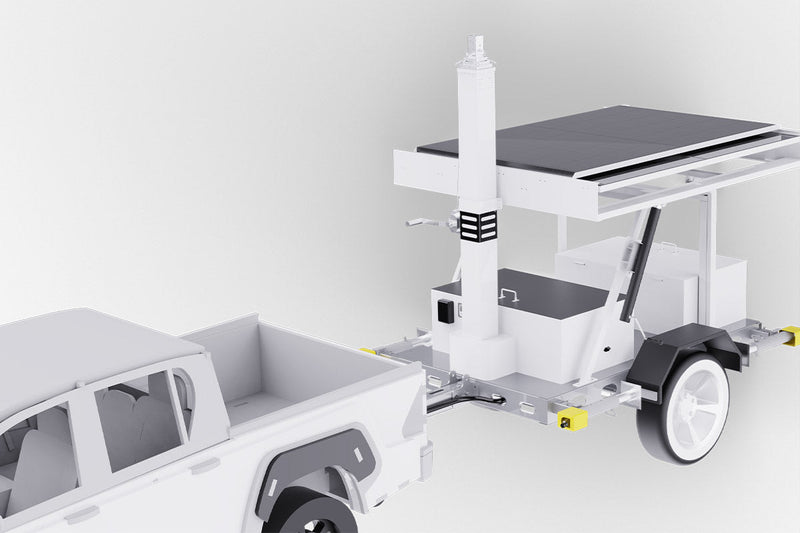 Mobile (Solar-Powered) Security Camera Trailer System for Off-Grid Job Sites - ST1101