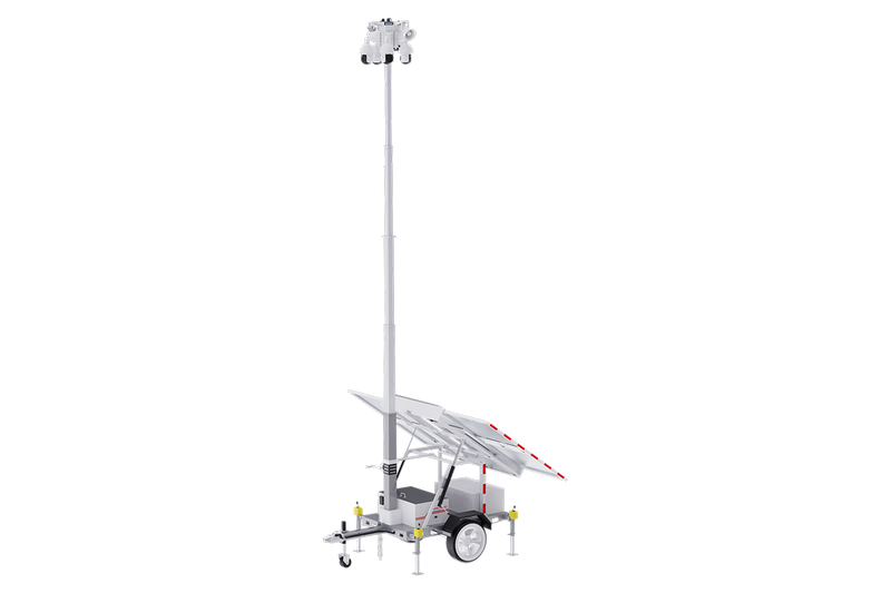 Mobile (Solar-Powered) Security Camera Trailer System for Off-Grid Job Sites - ST1101