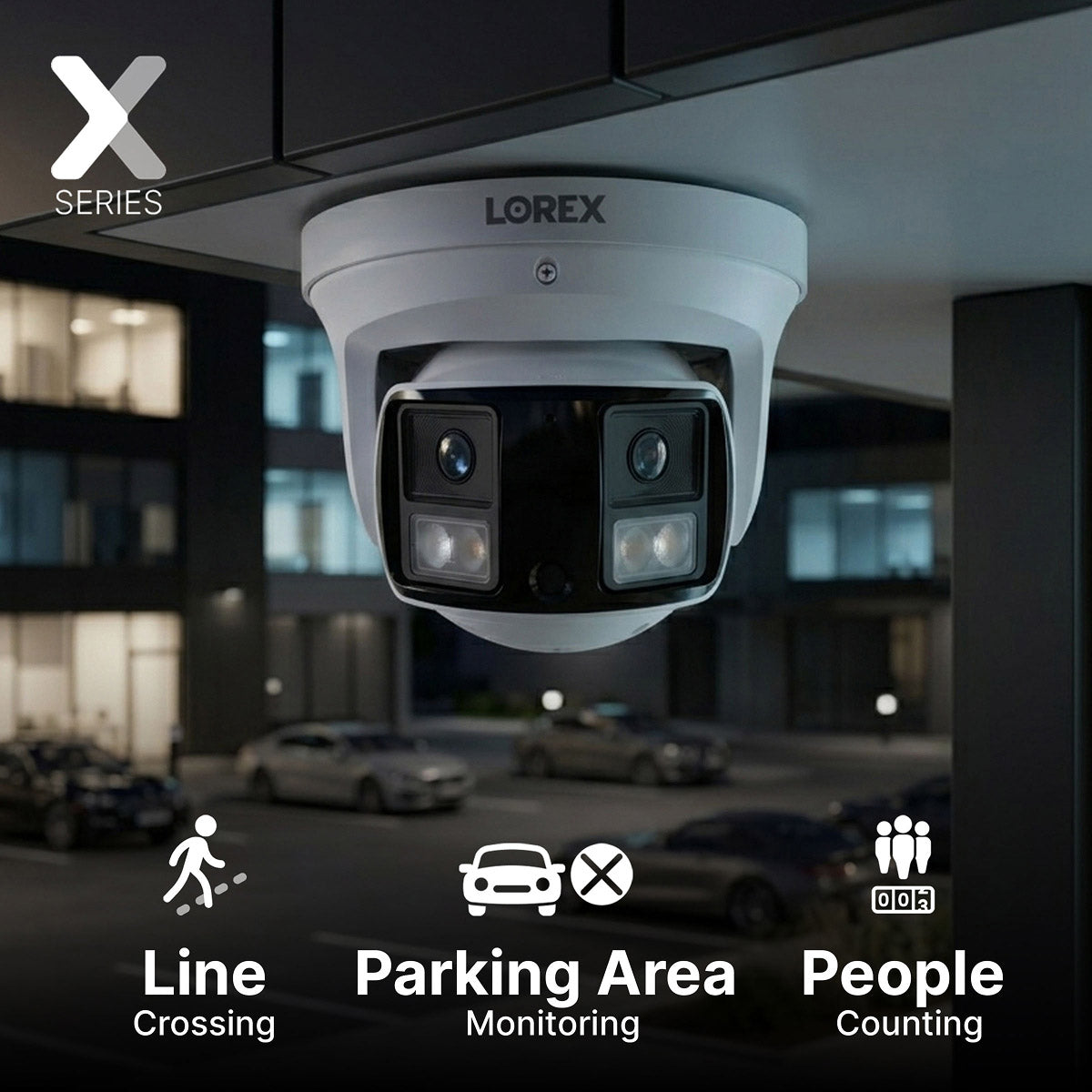 Lorex Connect X Series 4K 16-Channel Wired NVR System with X3 Dual-Lens Turret Camera - 4TB