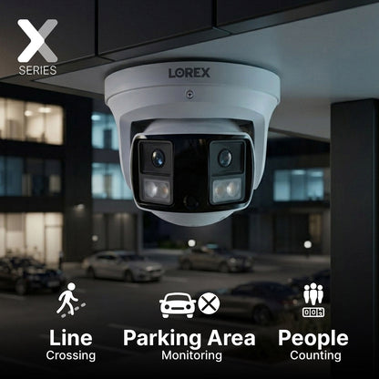 Lorex Connect X Series 4K 16-Channel Wired NVR System with X3 Dual-Lens Turret Camera - 4TB