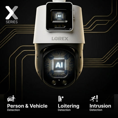 Lorex Connect X Series 2K+ Dual-Lens PTZ Camera with 30× Optical Zoom
