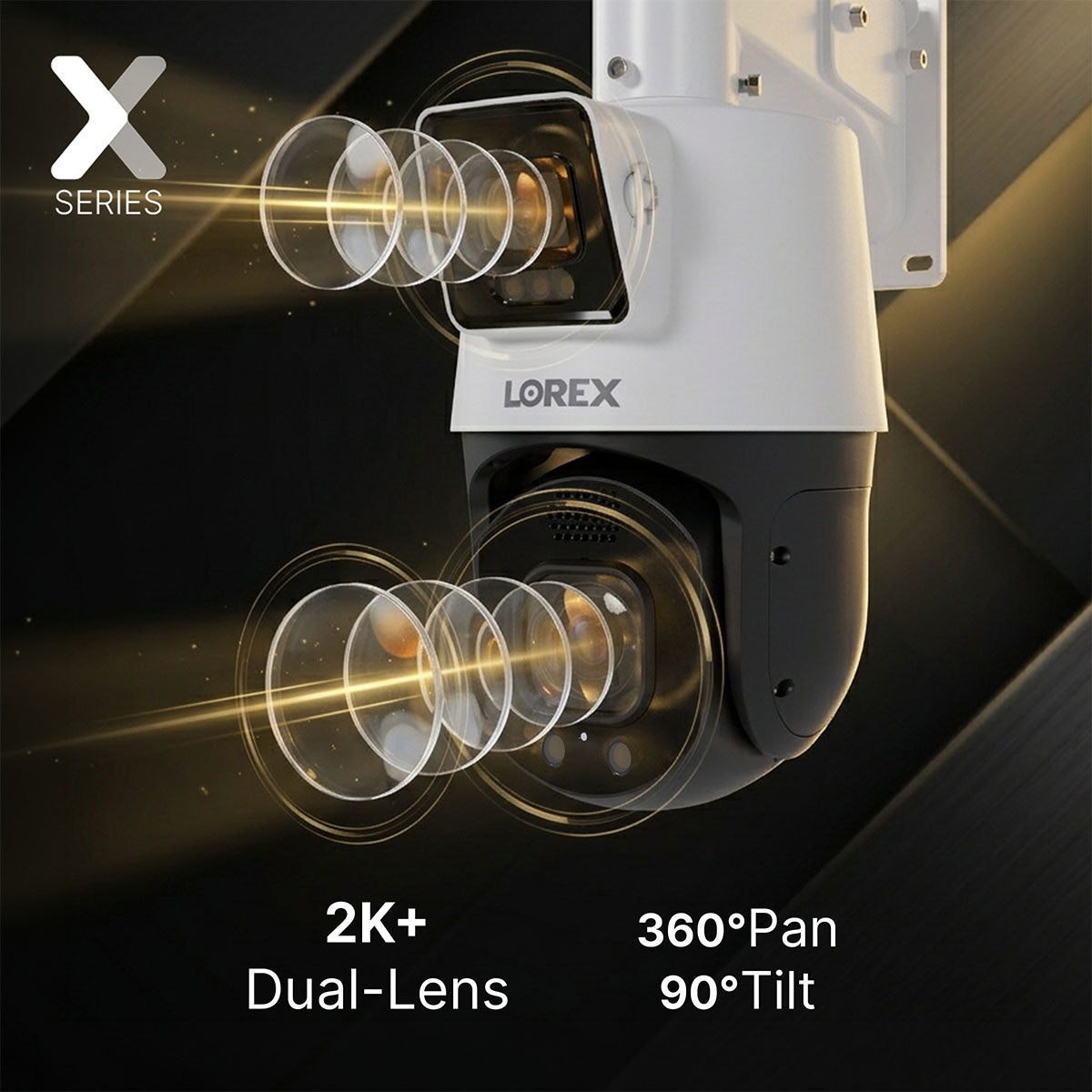 Lorex Connect X Series 2K+ Dual-Lens PTZ Camera with 30× Optical Zoom