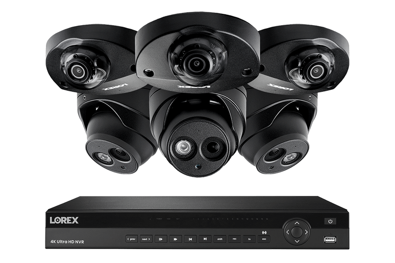 4K Nocturnal IP NVR System with Three 4K (8MP) and Three 2K (4MP) Audio Cameras
