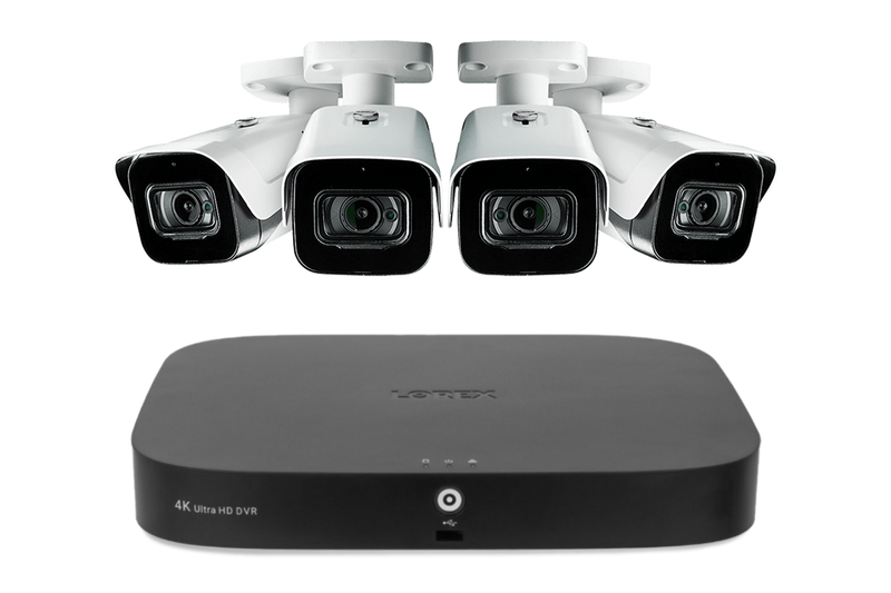 Lorex 4K 8-Channel 2TB Wired DVR System with Outdoor Audio Security Cameras