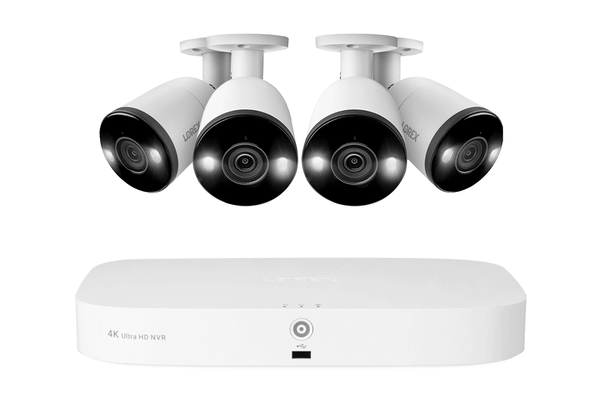 4K 8-Channel 2TB Wired NVR System with Smart Deterrence and Smart Motion Detection Cameras