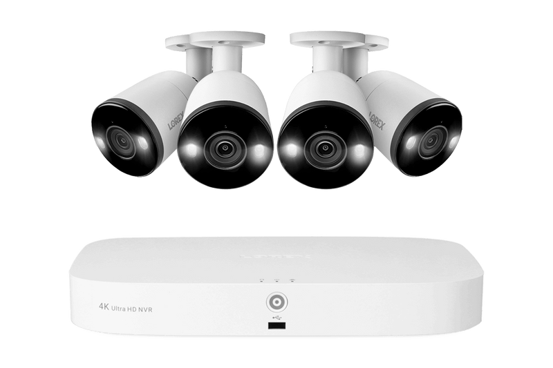 4K 8-Channel 2TB Wired NVR System with Smart Deterrence and Smart Motion Detection Cameras