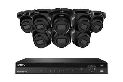 Lorex Fusion Series 4K 16 Camera Capable (Wired or Fusion Wi-Fi) 4TB Wired NVR System with 4MP (2K) A4 IP Turret Cameras