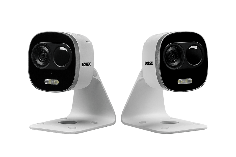 WiFi HD Outdoor Camera with Motion Activated Bright White Light, Two Way Audio, 65FT Night Vision (2-pack)