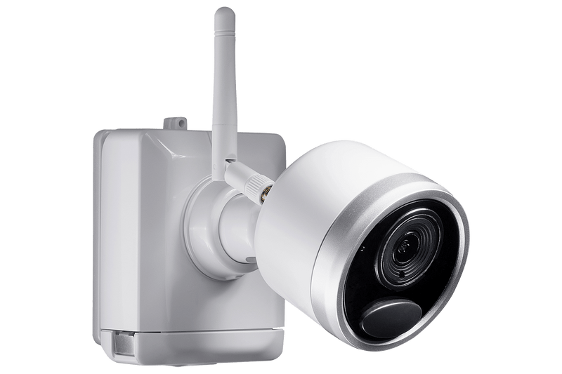 DEAL OF THE DAY! 1080p Wire Free Camera System with Four Battery-Powered White Cameras, 65ft Night Vision, Two-Way Audio