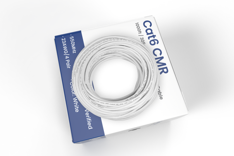 1,000ft Bulk Cat6 UTP Ethernet Cable, 23AWG CMR/FT4 for IP connectivity (FREE Shipping)