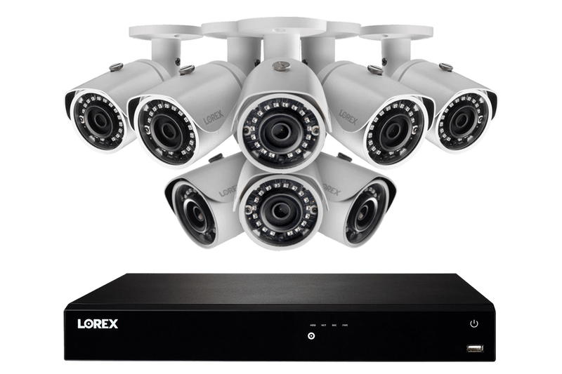16 Channel Fusion NVR Security System with Eight 2K (5MP) Color Night Vision IP Cameras