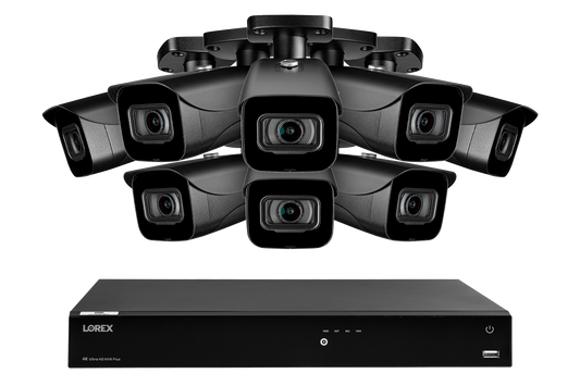 Lorex Fusion 4K (16 Camera Capable) 4TB Wired NVR System with IP Bullet Cameras
