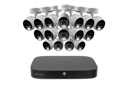 Lorex 4K 16-Channel Wired DVR System with Analog Active Deterrence Cameras