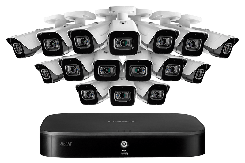 16-Channel 4K Security System with 16 Outdoor Audio Security Cameras