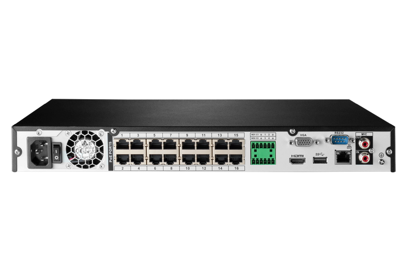 2K IP Security Camera System with 16 Channel NVR and 12 Outdoor 2K 5MP IP Cameras, Color Night Vision