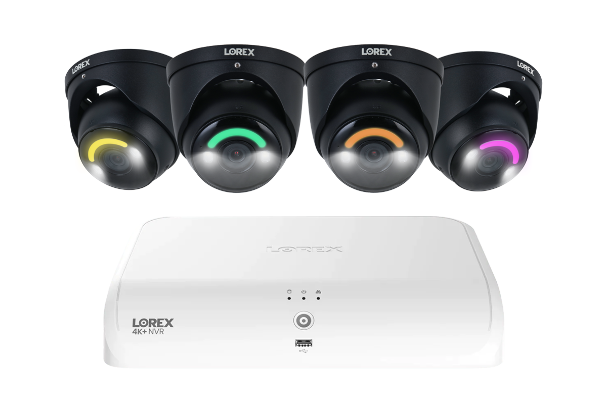 Lorex Fusion Series 4K+ 16 Channel (8 Wired + 8 Fusion Wi-Fi) 2TB Wired System with H16 Wired 4K IP Dome Cameras - Black 4