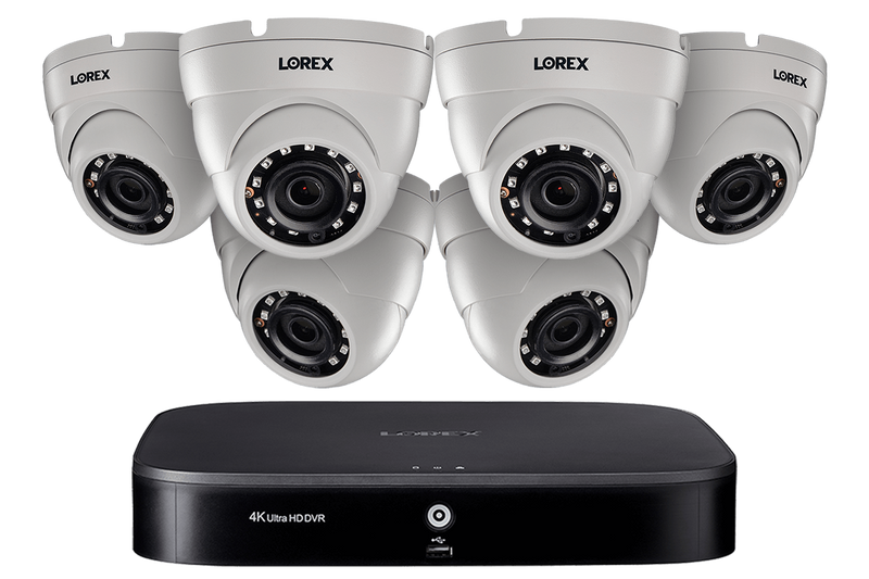 Home Security System with 4K DVR, Six 1080p Outdoor Metal Cameras, 3TB Hard Drive, 130ft Night Vision