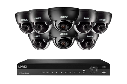 Lorex Elite Series NVR with A10 IP Dome Cameras - 4K 16-Channel 4TB Wired System