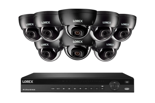 Lorex Elite Series NVR with A10 IP Dome Cameras - 4K 16-Channel 4TB Wired System