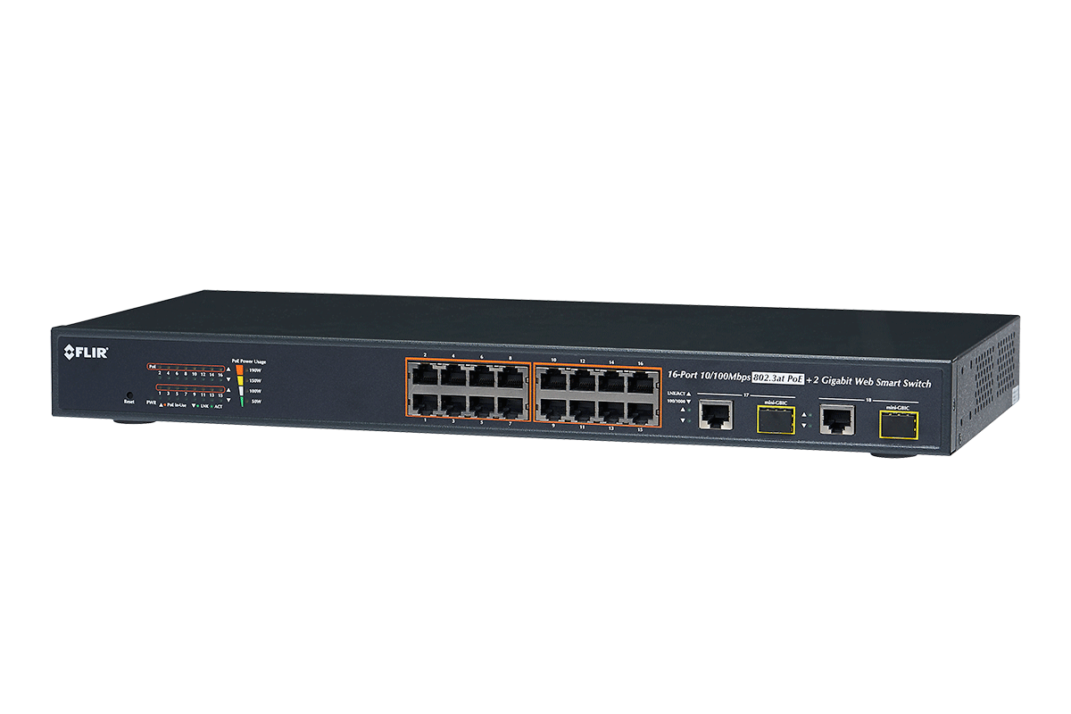 16-Channel PoE Switch 