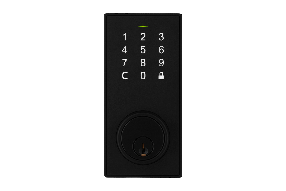 Bluetooth Deadbolt Smart Lock with Touchpad and App Control - Matte Black