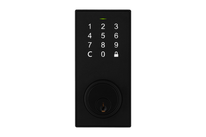 Bluetooth Deadbolt Smart Lock with Touchpad and App Control - Matte Black