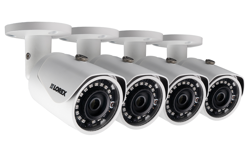 3 Megapixel HD Security Cameras with Long Range Night Vision  (4-Pack)