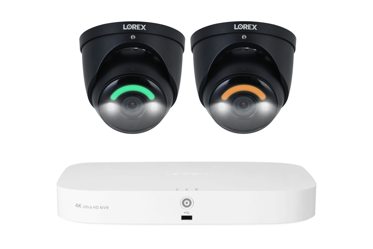 Lorex Fusion 4K 16 Camera Capable (8 Wired and 8 Wi-Fi) 2TB Wired NVR System with Dome Cameras Featuring Smart Security Lighting