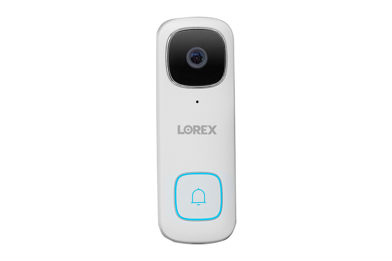 Lorex Fusion 4K 16 Camera Capable (8 Wired + 8 Wi-Fi) 2TB NVR System with 4 IP Bullet Cameras, 2K Wired Video Doorbell, and 2K Floodlight