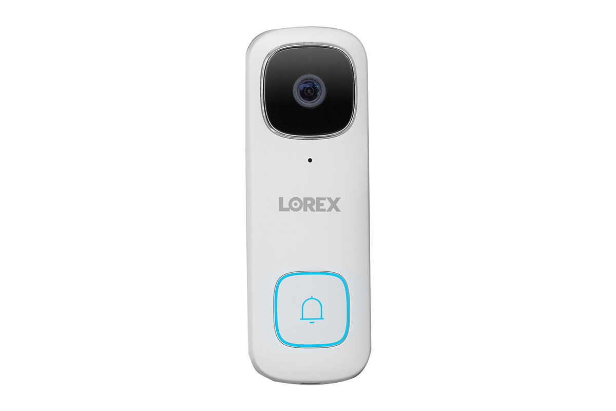 Lorex 2K Wi-Fi Video Doorbell 32GB (White, Single) - Open Box